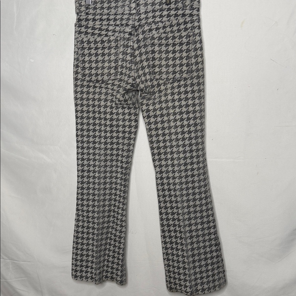 Limited Edition 7 for all mankind denim houndstooth gray boot cut jeans sz 28 - Picture 8 of 10